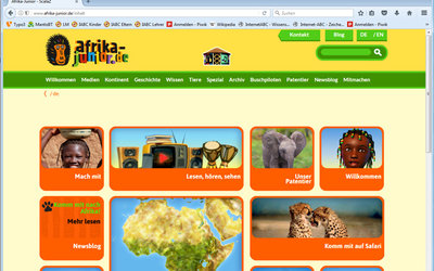 Screenshot: www.afrika-junior.de