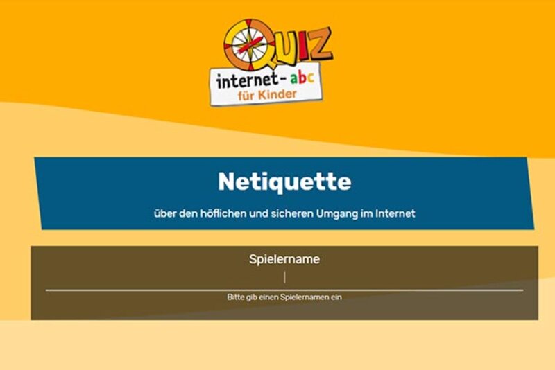 Quiz: Netiquette – über den höflichen und sicheren Umgang im Internet; Bild: Internet-ABC Quiz: Netiquette – über den höflichen und sicheren Umgang im Internet
