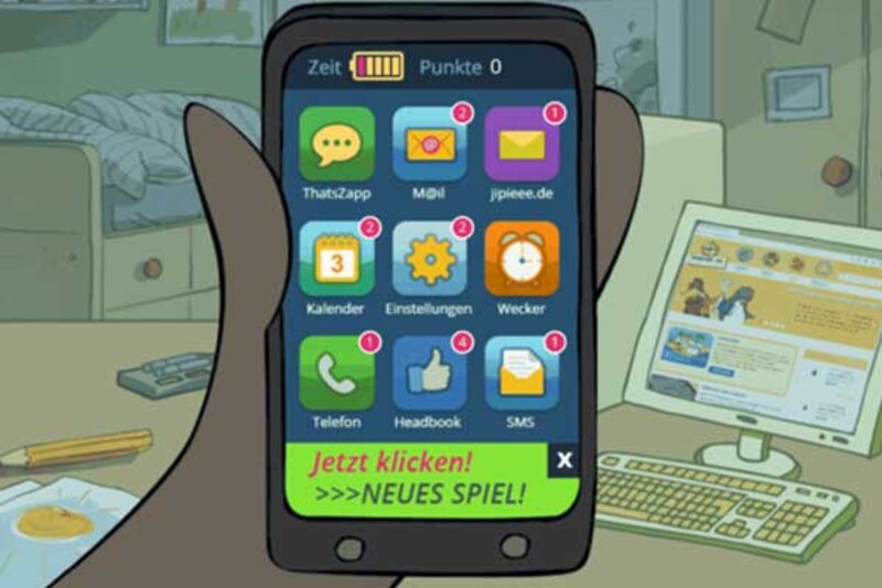 Smartphone-Spiel; Bild: Internet-ABC Smartphone-Spiel; Bild: Internet-ABC
