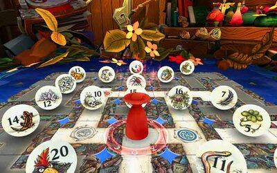 Spielfeld mit Figur im Spiel "Das verrückte Labyrinth"; Bild: Markt+Technik Verlag GmbH Spielfeld mit Figur.