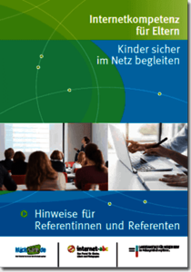 Cover des Referenten-Leitfadens; Bild: klicksafe und Internet-ABC