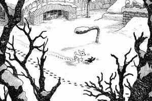 Reh und Wolf laufen durch den Schnee im Spiel "Blanc"; Bild: Gearbox Publishing