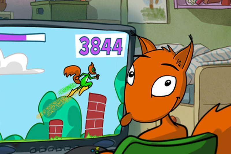 Flizzy am PC; Bild: Internet-ABC Flizzy am PC