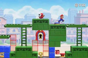 Mario läuft durch eine Spiellandschaft im Spiel "Mario vs. Donkey Kong"; Bild: Nintendo