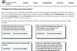 Screenshot der Seite kinderrechte.digital/diskussion/