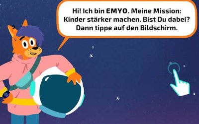 Vorstellung von EMYO im Spiel "EMYO"; Bild: refutura GmbH