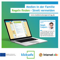 Cover des Flyers zum Mediennutzungsvertrag; Bild: klicksafe und Internet-ABC