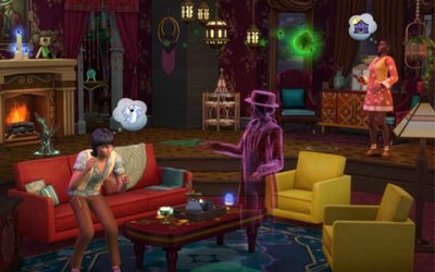 Screenshot aus "Die Sims 4 Paranormale Phänomene"; Bild: Electronic Arts