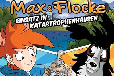 Cover des Spiels "Max und Flocke auf der Jagd nach Dr. Superschreck"; Bild: Bundesverband für Bevölkerungsschutz und Katastrophenhilfe