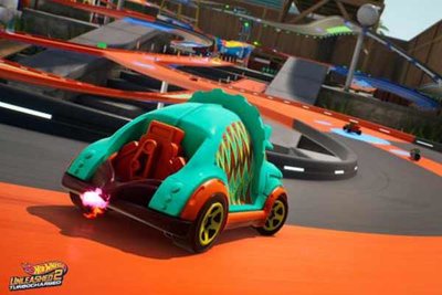 Türkises Auto im Spiel "Hot Wheels Unleashed 2: Turbocharged"; Bild: Milestone